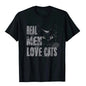 Real Men Love Cats T Shirt Awesome Cats Lover Tee Tops & Tees Fashion Chinese Style Cotton Men's T Shirt Cartoon