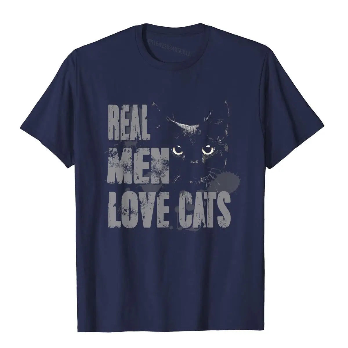 Real Men Love Cats T Shirt Awesome Cats Lover Tee Tops & Tees Fashion Chinese Style Cotton Men's T Shirt Cartoon