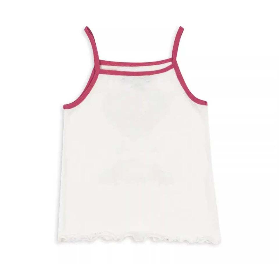 Summer 2025 KS Children Clothes Set Girls Cute Cat Print Tassels T-shirts Shorts Suit Kids Thin Soft Sling Dresses Girl Clothing