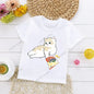 Cats Kids T Shirt Personalized Cartoon Cat Print Fashion Children's T-shirt Short Sleeve Children's Summer Boys Clothes Tops Tee