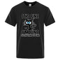 Men's High Quality T-shirt 100% Cotton Funny Cool Cat Printed T-shirt Casual Men's Short Sleeve T-shirt for Men T-Shirt Male Top