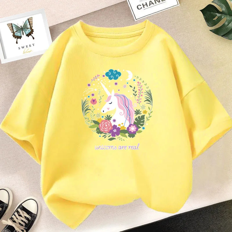 Kids Lovely Cat Pet Animal T Shirt Fashion Summer Girls Cute Casual Top Short Sleeve Tshirts Children Cartoon Graphic Tee