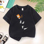 Korean Cat Brother Children Clothing New Boys T-shirt Casual Summer Top Cotton Kids Short Sleeves Baby Kids T Shirt 2-12 Years