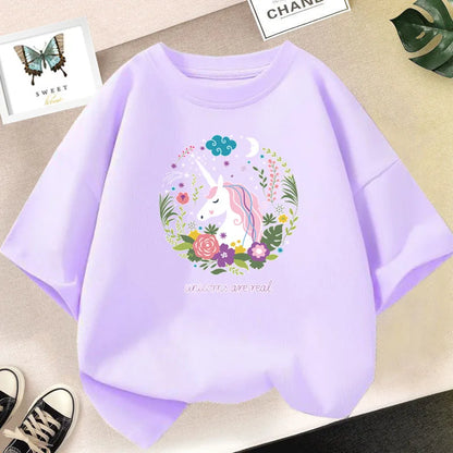 Kids Lovely Cat Pet Animal T Shirt Fashion Summer Girls Cute Casual Top Short Sleeve Tshirts Children Cartoon Graphic Tee