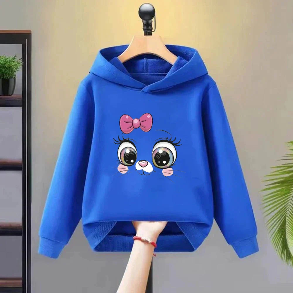 Love you love me cat Children Toddler 3-12 Year Coat Fashion Clothing Boys Girls Hoodie  Tops Spring Autumn Leisure Sweatshirr