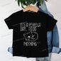 Children's Clothing It's A Perfect Day To Do Nothing T-Shirt for Cat Lover Gift Soft Cotton Tee Y2k Harajuku Luminous Kids Shirt