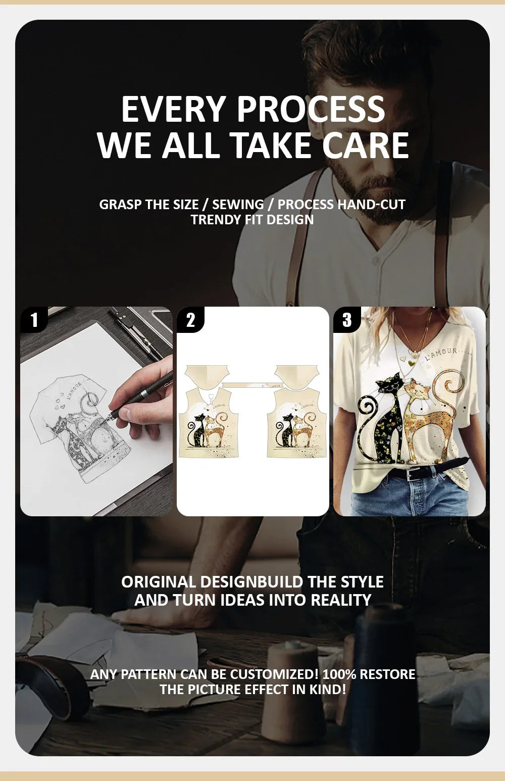 Women's T-shirt Cartoon Cat Print Summer Short Sleeve V-Neck Kawaii Fashion Casual Tee Shirts With Cat Funny Femininity Clothing