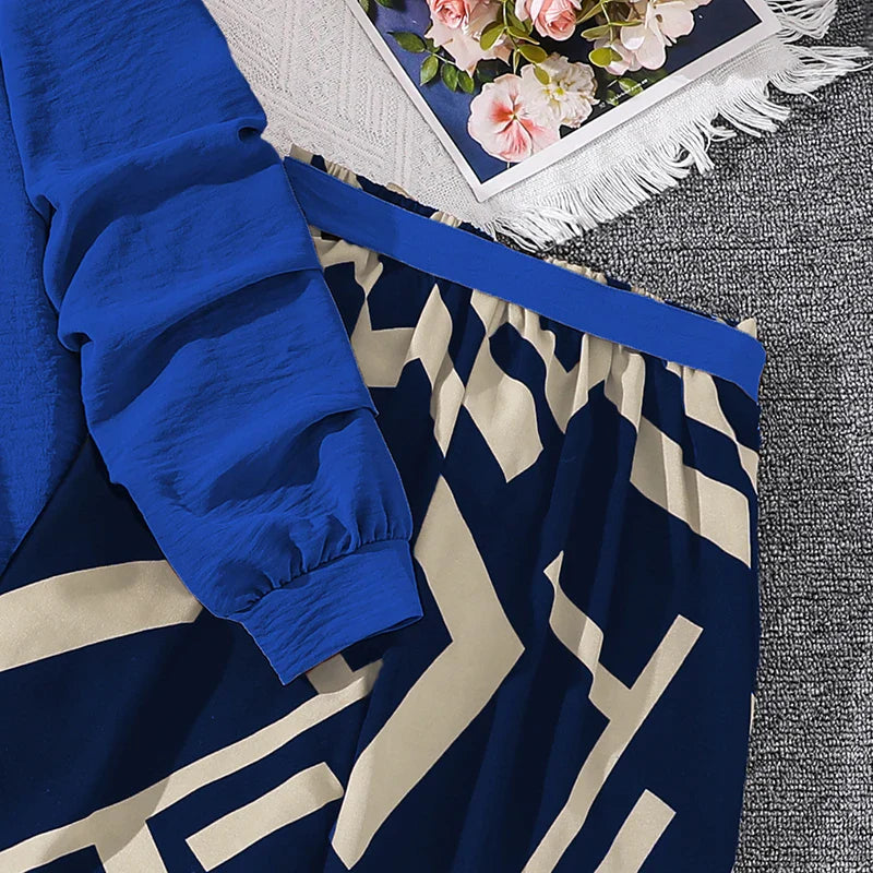 Kids Clothing Sets For Girls Khaki Off-shoulder Long sleeve Top & Stripe Printing Pants Summer Resort Style Children Suits OOTD