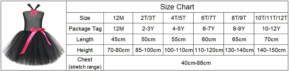 Black Cat Costume for Girls Carnival Party Fancy Dress Up Clothes Outfit Toddler Kids Halloween Tutu Dress Animal Kitty Costumes