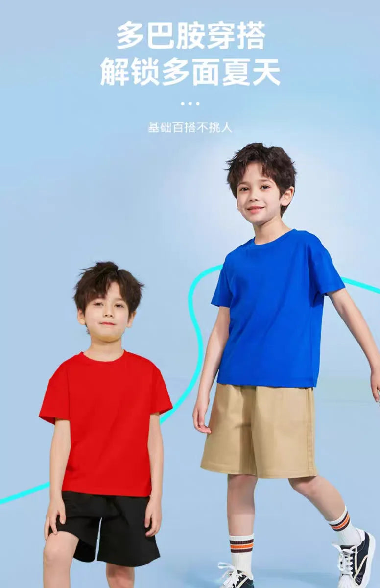 Korean Cat Brother Children Clothing New Boys T-shirt Casual Summer Top Cotton Kids Short Sleeves Baby Kids T Shirt 2-12 Years