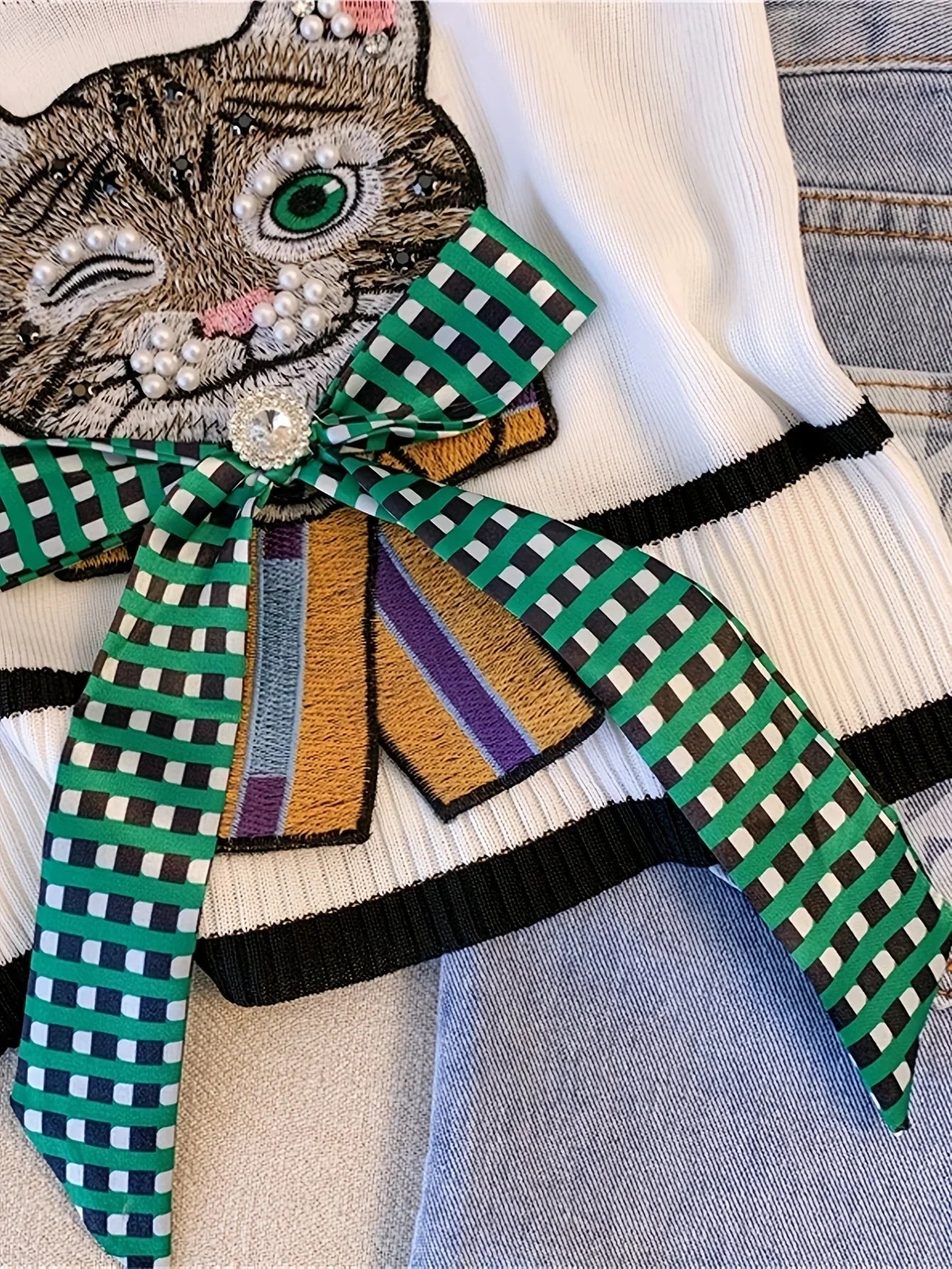 2026 Femali Cat Embroidered Knitted Cami Top Women Y2K Sleeveless Crop Top For Spring & Summer Women's Clothing