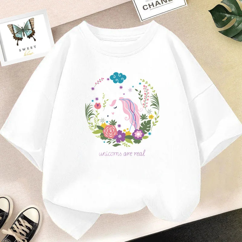 Kids Lovely Cat Pet Animal T Shirt Fashion Summer Girls Cute Casual Top Short Sleeve Tshirts Children Cartoon Graphic Tee