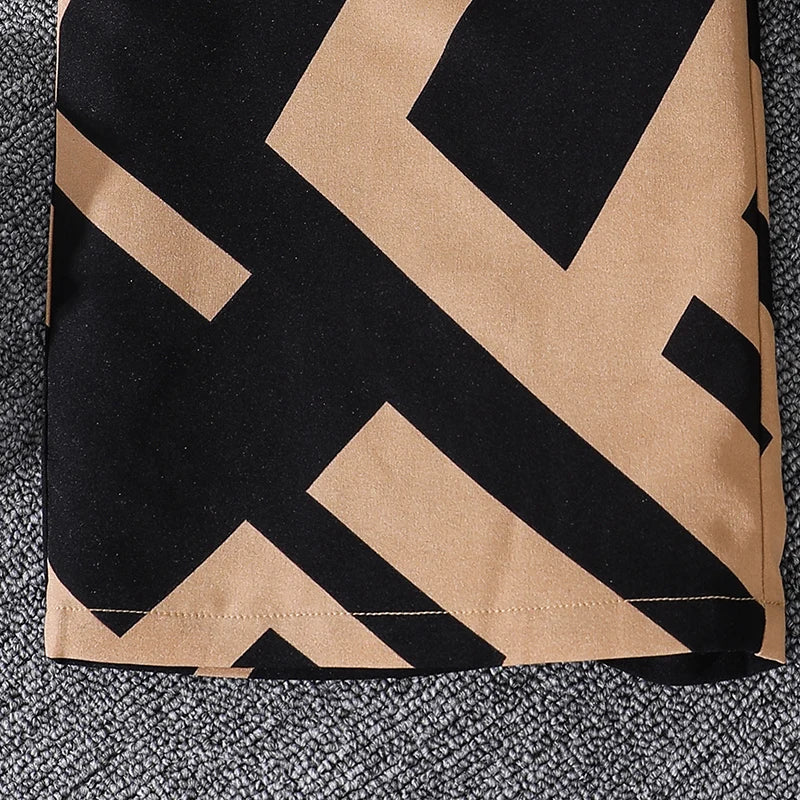 Kids Clothing Sets For Girls Khaki Off-shoulder Long sleeve Top & Stripe Printing Pants Summer Resort Style Children Suits OOTD